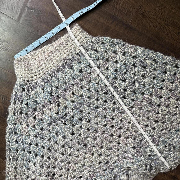 Martha Stewart Inspired Post Prison Mohair Alpaca Poncho Cape Knit Rare 2005 Era - Picture 4 of 4